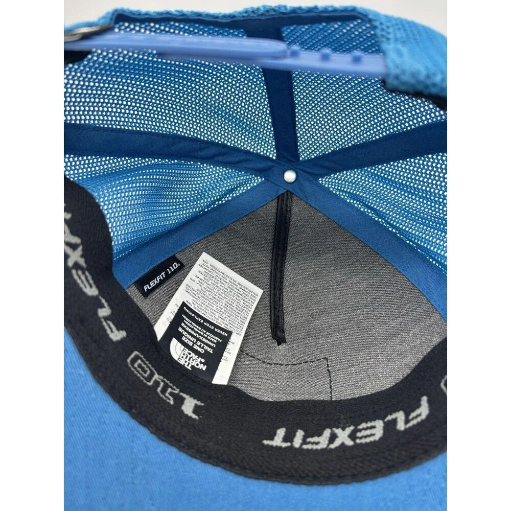 The North Face Flex Fit Snap Back Trucker Hat Keep it Patched Blue
